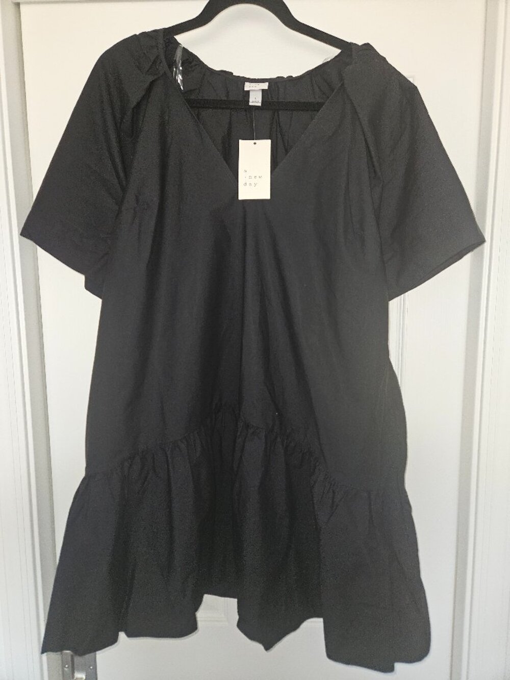 A New Day flutter sleeve dress - black